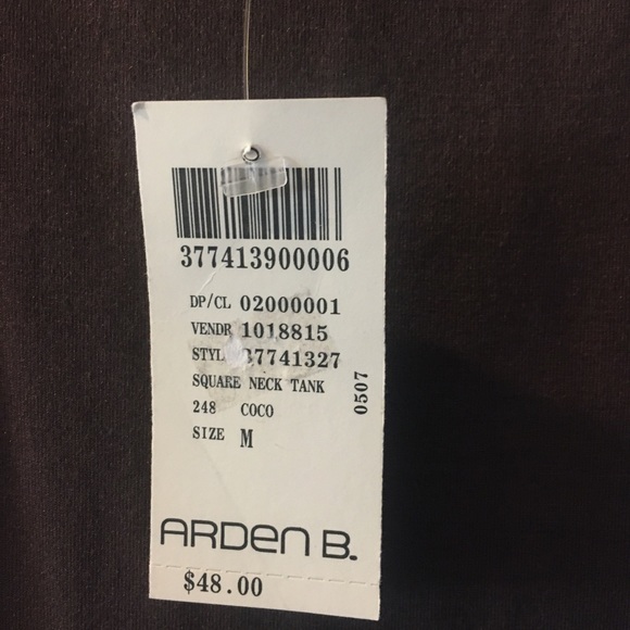 NWT Arden B Square Neck Tank Top - Picture 2 of 6